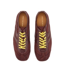NYLON AND NAPPA LEATHER SNEAKER