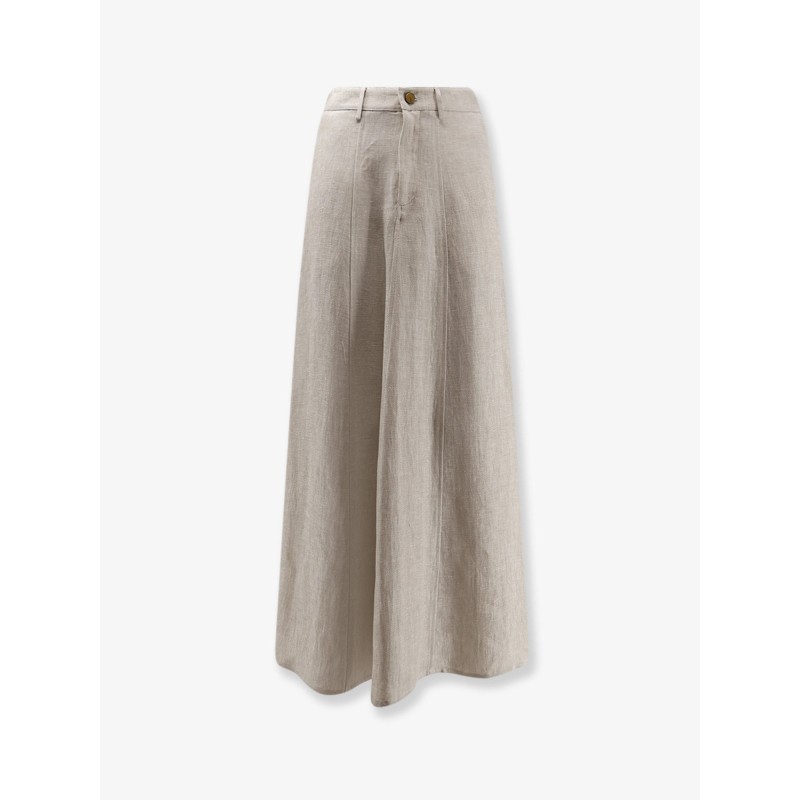 Flared linen skirt