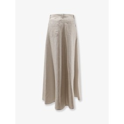 Flared linen skirt