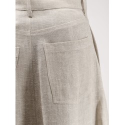 Flared linen skirt