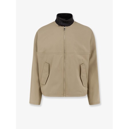 Cotton jacket with Intrecciato detail