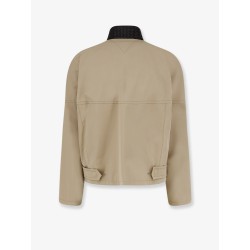 Cotton jacket with Intrecciato detail