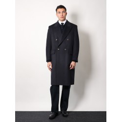 Cashmere coat with satin lining