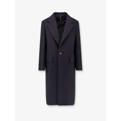 Virgin wool coat with satin lining