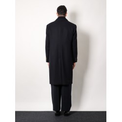 Virgin wool coat with satin lining
