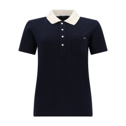 POLO SHIRT WITH LOGO AND CONTRASTING COLLAR