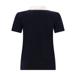 POLO SHIRT WITH LOGO AND CONTRASTING COLLAR