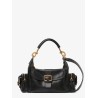 Carry shiny buffalo leather shoulder bag