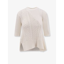 Asymmetrical cotton blend sweater