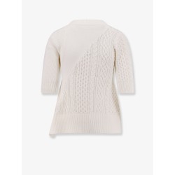 Asymmetrical cotton blend sweater
