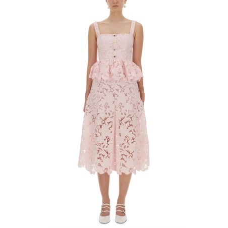 LACE MIDI PEPLUM DRESS