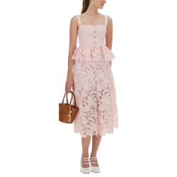 LACE MIDI PEPLUM DRESS