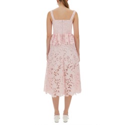 LACE MIDI PEPLUM DRESS