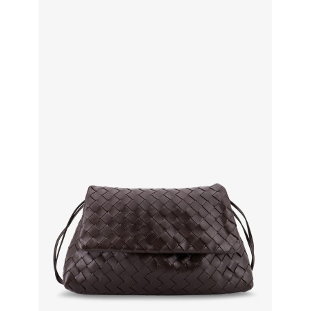 Leather shoulder bag with Intrecciato pattern