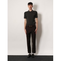 Wool and cashmere polo shirt