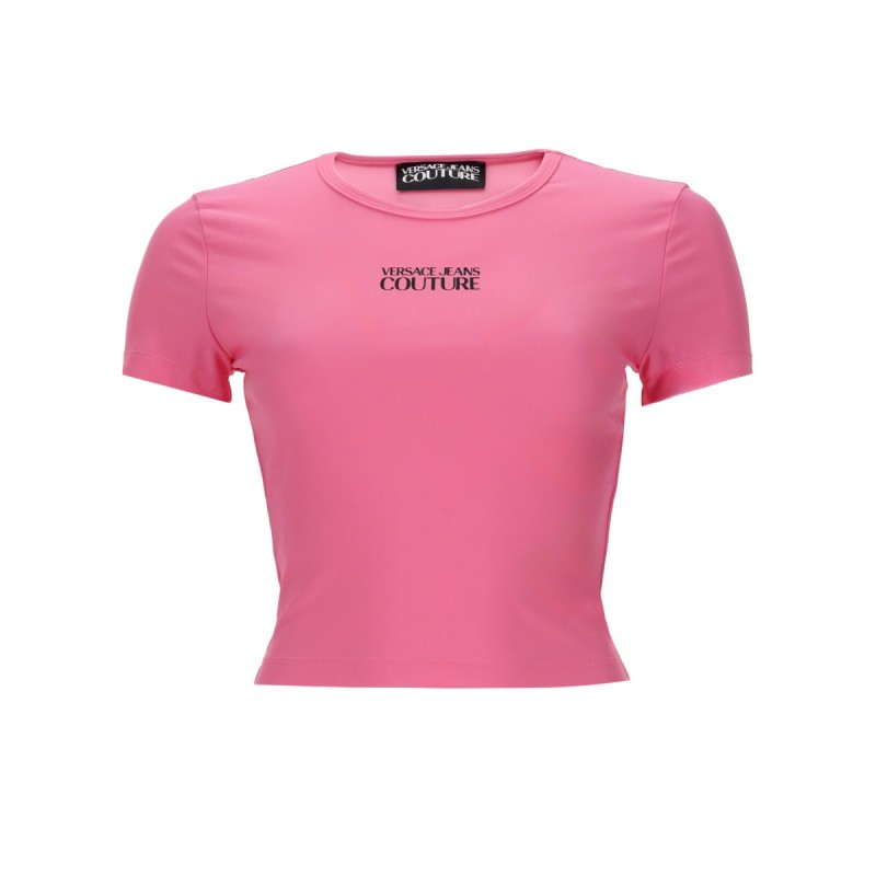 T-SHIRT CROP CON LOGO