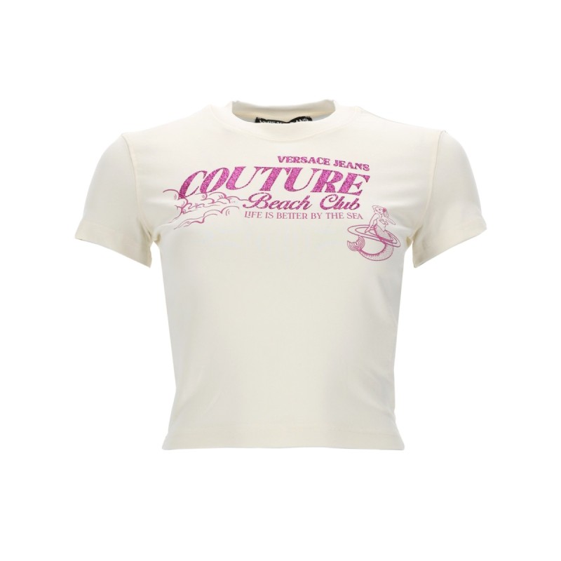 T-SHIRT CON LOGO GLITTERATO