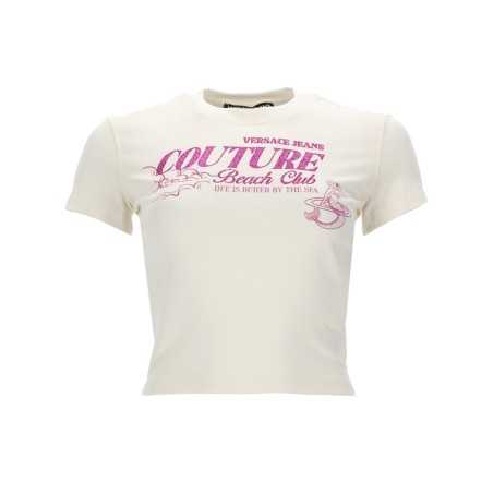 T-SHIRT CON LOGO GLITTERATO