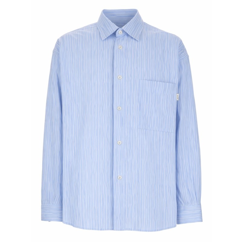 CAMICIA IN COTONE "CRINCKLE"
