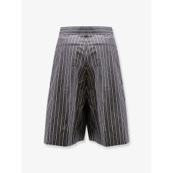 Henna striped cotton bermuda shorts