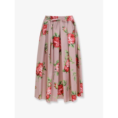 Cotton skirt with iconic print