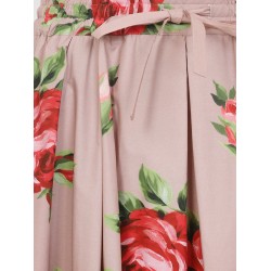 Cotton skirt with iconic print