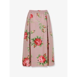 Cotton skirt with iconic print