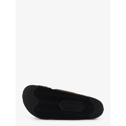 Suede sandals with engraved logo on the side