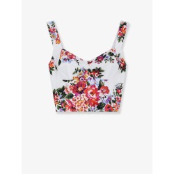 Cotton blend Bustier Top