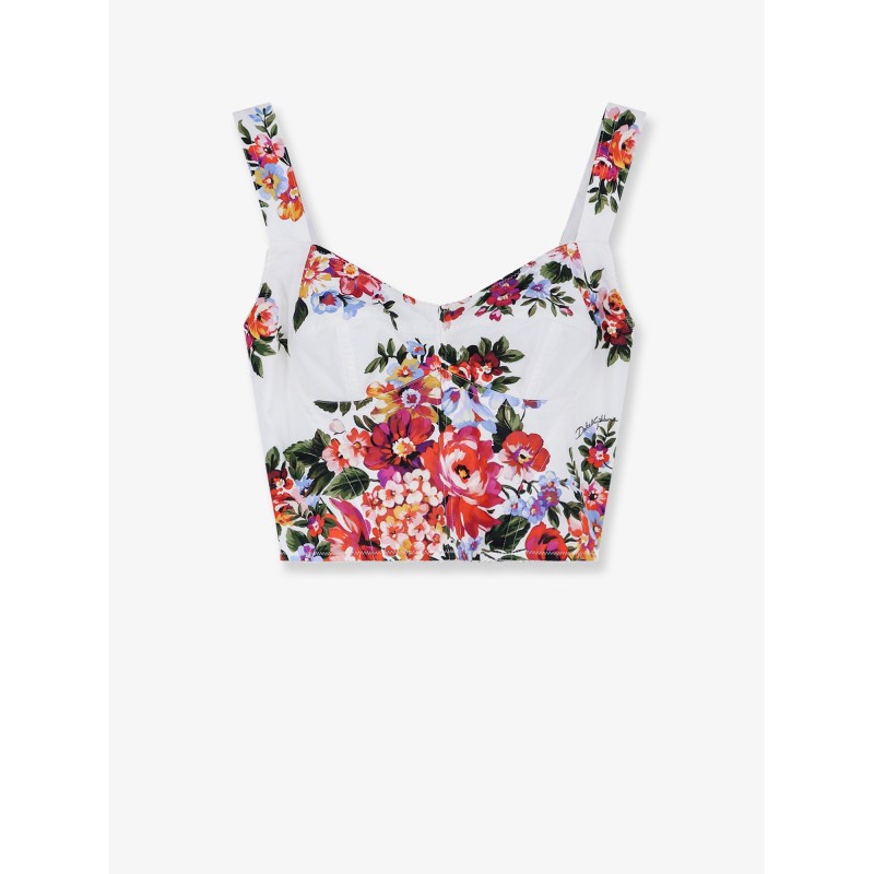 Cotton blend Bustier Top