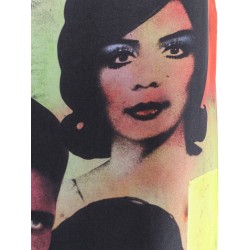 Printed silk twill midi skirt