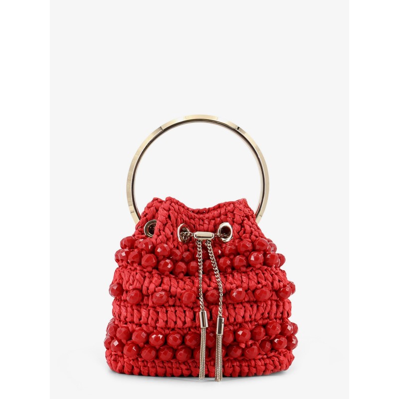 Bon Bon raffia bucket bag