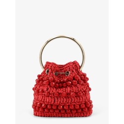 Bon Bon raffia bucket bag