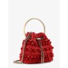 Bon Bon raffia bucket bag