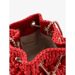 Bon Bon raffia bucket bag