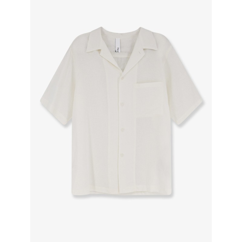 Linen and viscose blend shirt