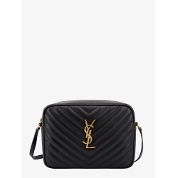 Quilted leather camera bag shoulder bag