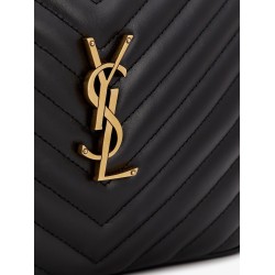 Quilted leather camera bag shoulder bag