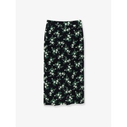 Silk skirt with floral print