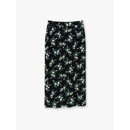 Silk skirt with floral print