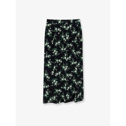 Silk skirt with floral print