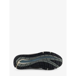 Suede and mesh sneakers with side logo