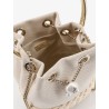 Bon Bon raffia and canvas bucket bag