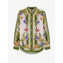 Tropical linen and viscose