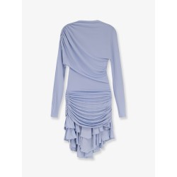 Gathered jersey mini dress