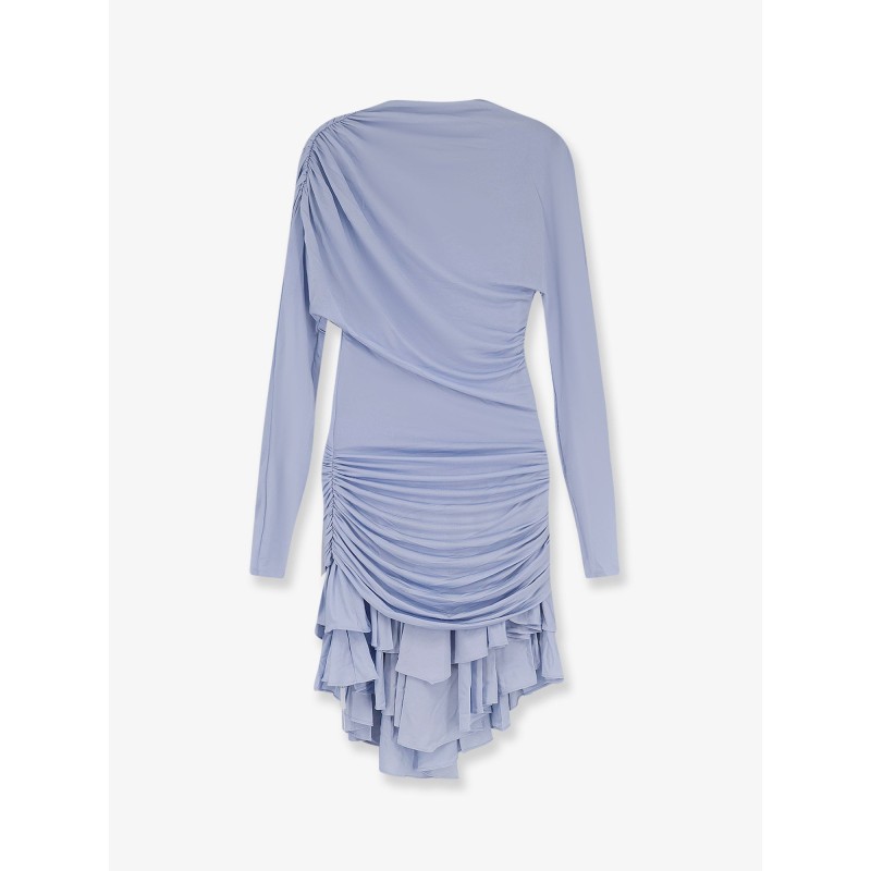 Gathered jersey mini dress