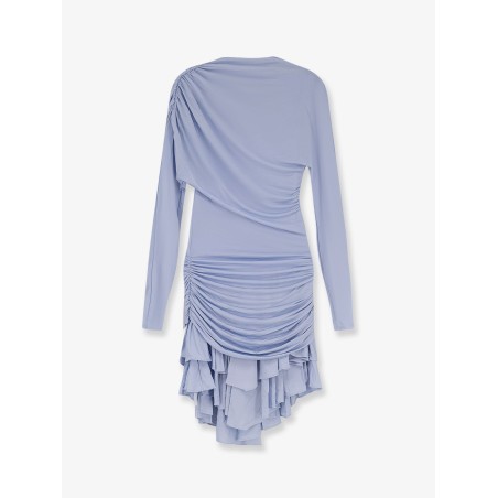 Gathered jersey mini dress