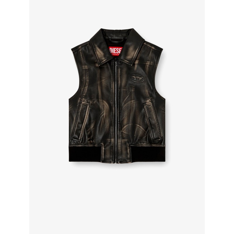 G-Inko faux leather sleeveless jacket