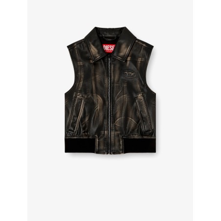 G-Inko faux leather sleeveless jacket