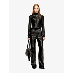 P-Lain faux-leather trousers